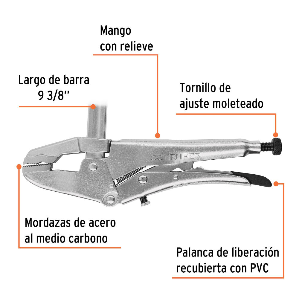 Alicate de Presión Truper 8" Tipo Sargento