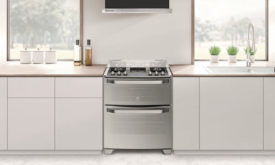 Cocina Electrolux 76XGD – 5 Hornallas Doble Horno Mesón de Vidrio Espejado