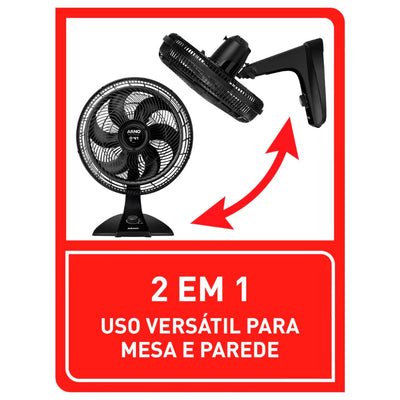 Ventilador Arno VE3200B2 Turbo Fuerza 2 en 1 40CM 220V