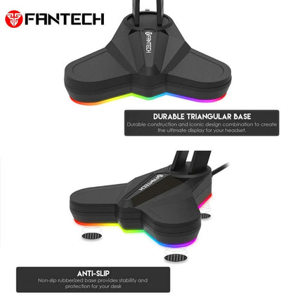 Soporte Para Audífonos Gamer Fantech Torre Con Luces RGB