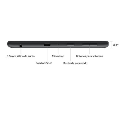 Tablet Kindle Fire HD8 2020 10ma Gen,pantalla HD 8",32GB,2GB RAM color Negro - Amazon