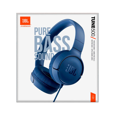 Audífonos JBL T500 Wired On-ear Azul